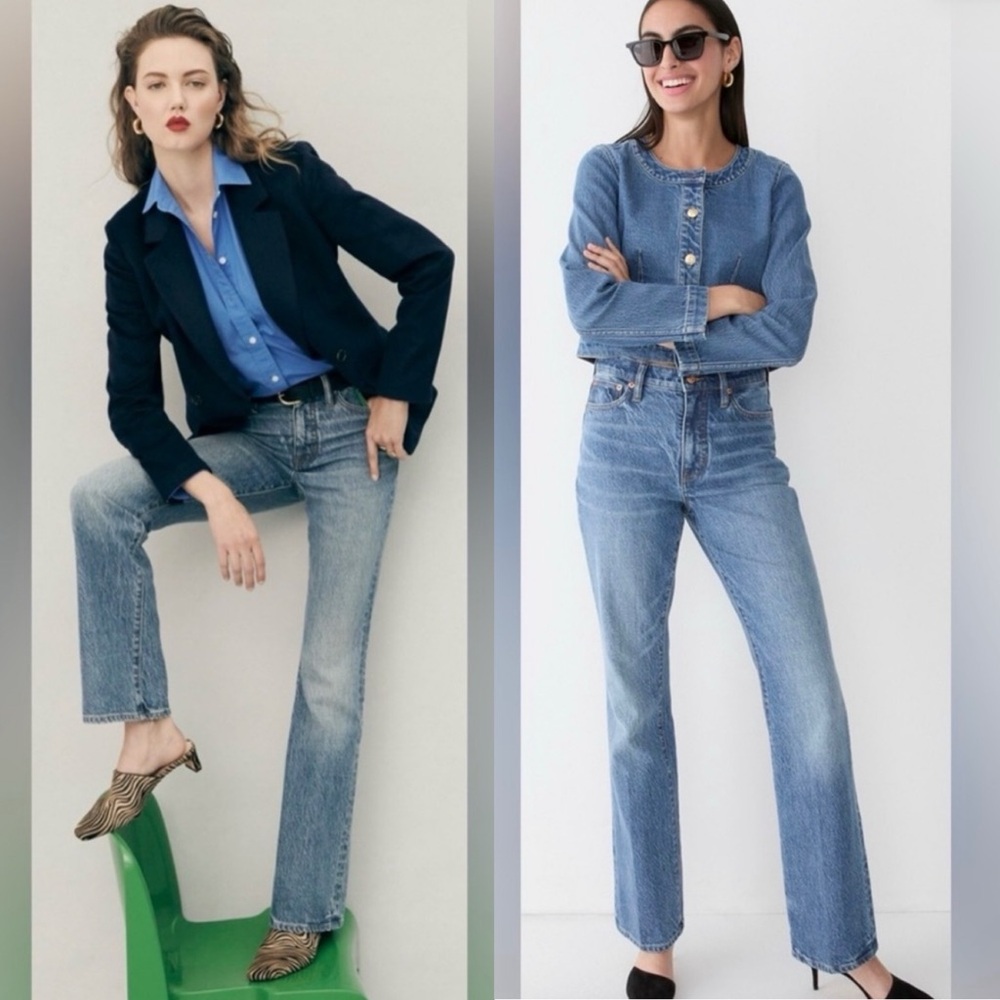 J. Crew Full Length Demi Boot Jeans Magnolia Wash